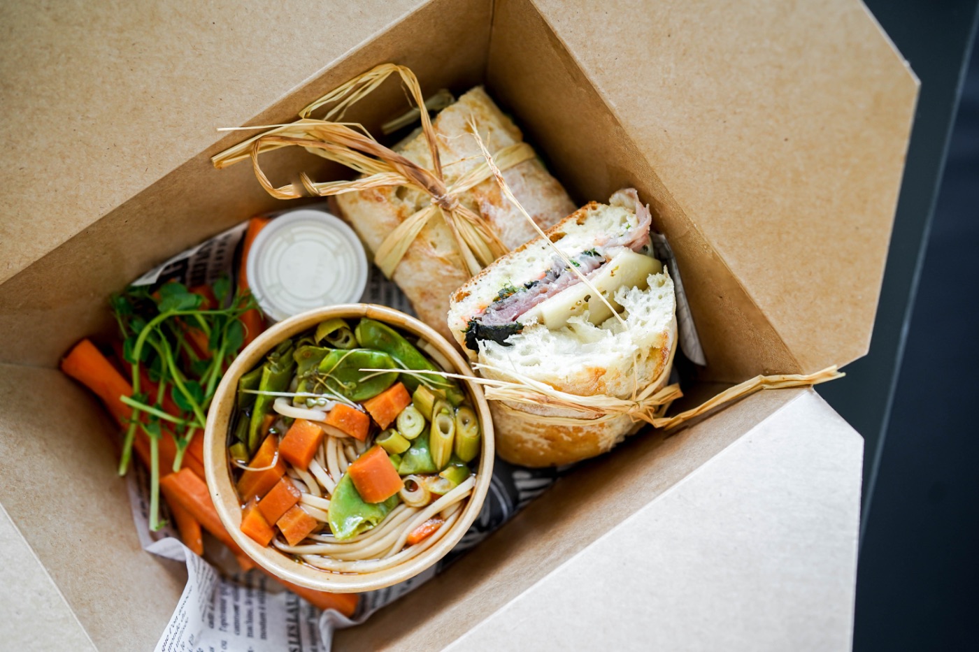 Boîte à lunch gourmande pour les groupes corporatifs